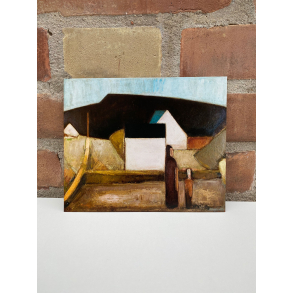 Kort: Johannes Hofmeister ''To figurer ved huse''