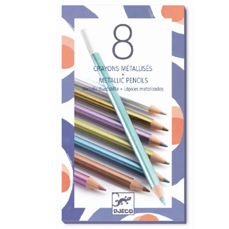 Djeco - Farveblyanter - Metallic 8 stk.