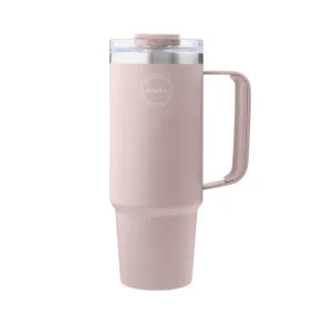 AYA&IDA - Thermo Cup with Straw 885 ml - Soft Rose