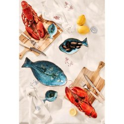 Ib Laursen - Dug Atlantis kvadratisk m/hummer, krabber og