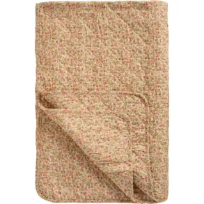 Ib Laursen - Quilt m/rde, grnne og orange blomsterranker