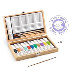 Djeco - Kunstner Box, 12 Gouache maling
