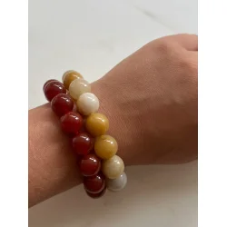 So - Chunky Orange Aventurin | Krystal armbnd - 12 mm