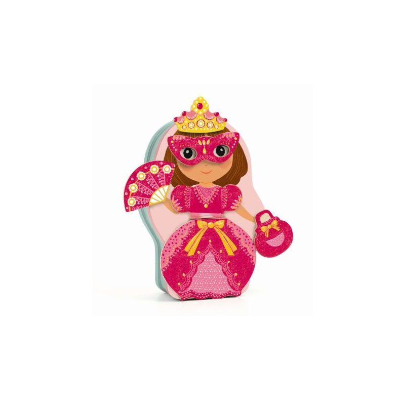 Djeco - Magnetleg Belissimo - Magnetisk p�kl�dningsdukke