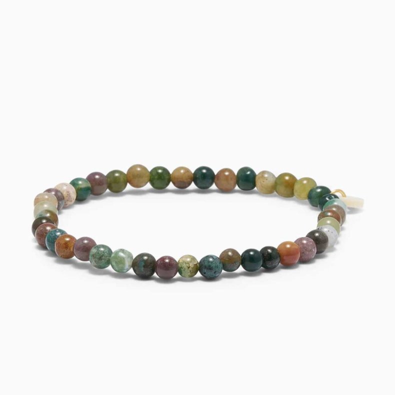 So - Indian Agate | Krystal armbnd - 4 mm