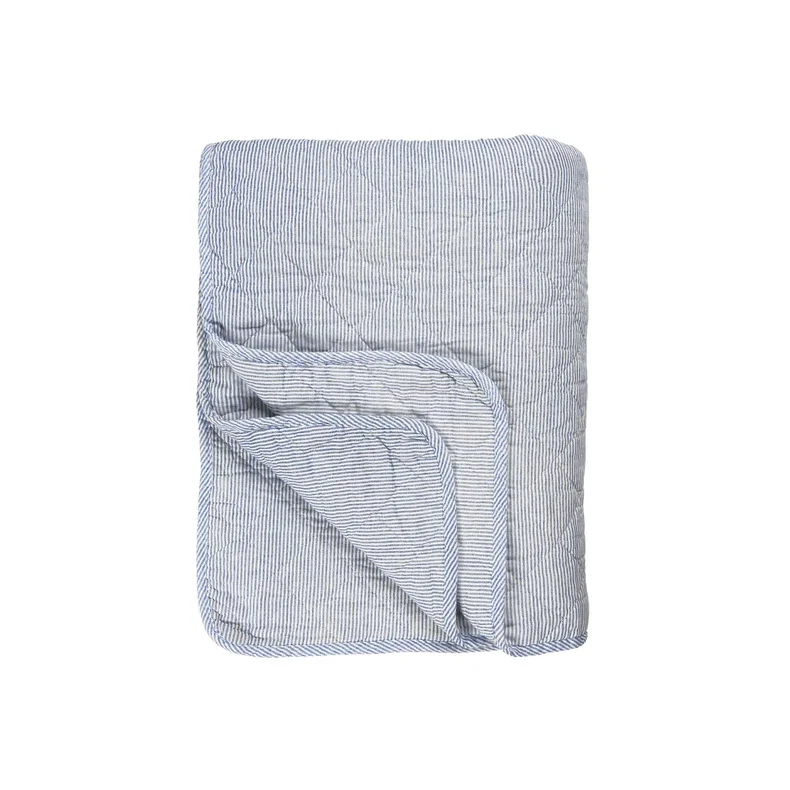 Ib Laursen - Quilt hvide og bl mlkedrengestriber
